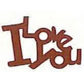 Mylar Shapes Word I Love You (5")